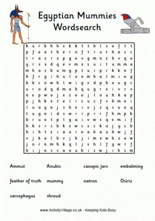Food of the greek gods. Ancient Egypt Word Search