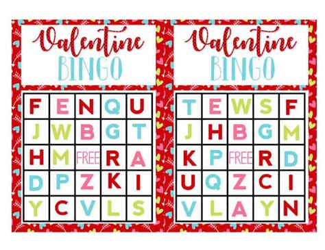 Free Valentine Bingo Cards To Print Free Valentine S Day Bingo Cards Printable Valentine Bingo