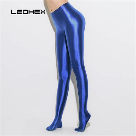 Leohex Women S Nylon Glitter Sexy Stockings Satin Glossy Opaque Pantyhose Shiny Ebay