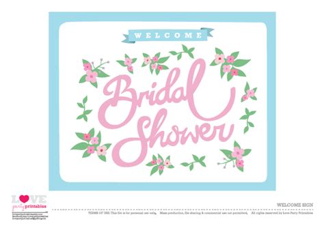 Free Bridal Shower Printable Signs
