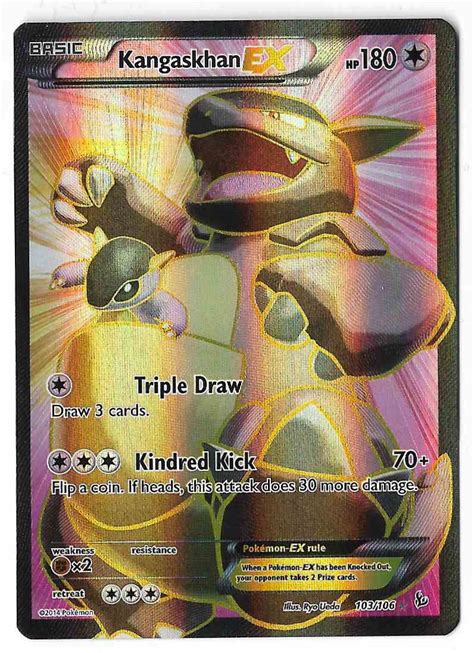20.57% (only if pokemon in dark place!) 2014 Pokemon Card Full Art Kangaskhan 103/106 Ultra Rare ...