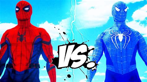The Amazing Blue Spiderman Vs Spider Man Civil War Youtube