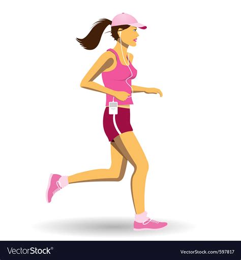 woman jogging royalty free vector image vectorstock