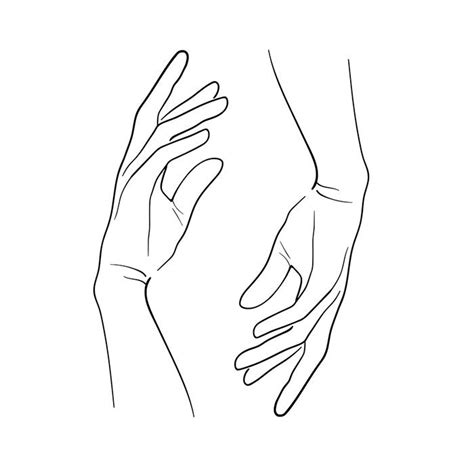Hands Line Art Hands Svg Silhouette For Cricut Hand Drawn Etsy