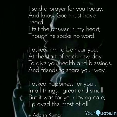I Said A Prayer For You Today Quote I Said A Prayer For You Today