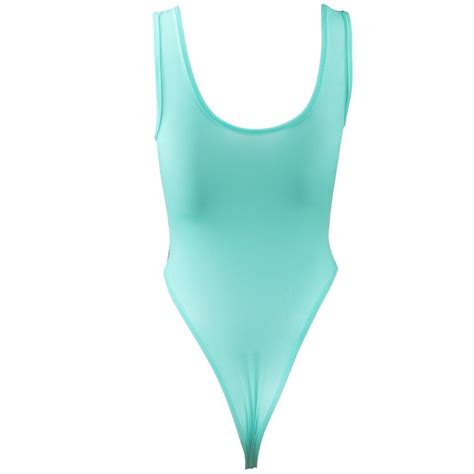 womens see through swimsuit bodysuit high cut bikini thong leotard top swimsuit ebay