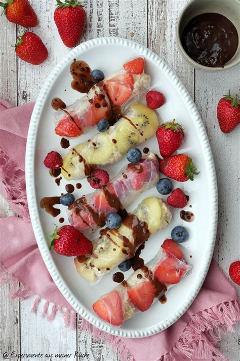 Für ein gemeinschaftliches essen kann man die zutaten auf dem tisch. Fruchtige Sommerrollen - Experimente aus meiner Küche
