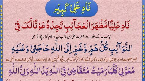 Nad E Ali Dua Nad E Ali Sagheer With Urdu Translation Off