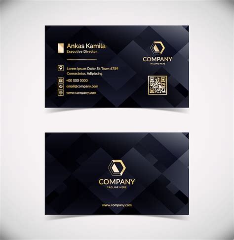 Premium Vector Luxury Geometric Business Card Template