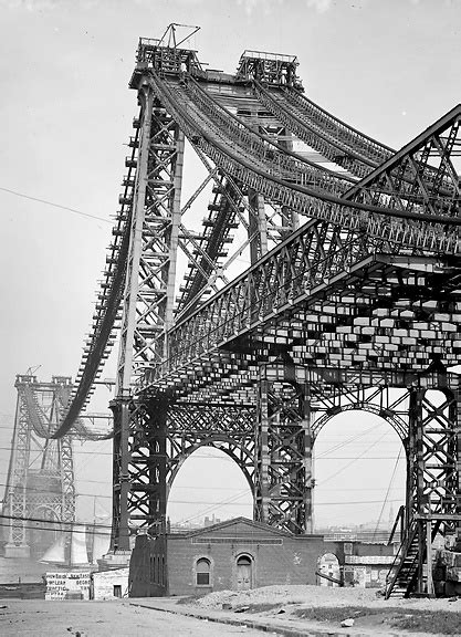 Williamsburg Williamsburg Bridge Vintage New York Bridge Construction