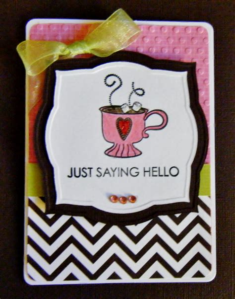 Card Just Saying Hello Myprincess Peachesblogspot
