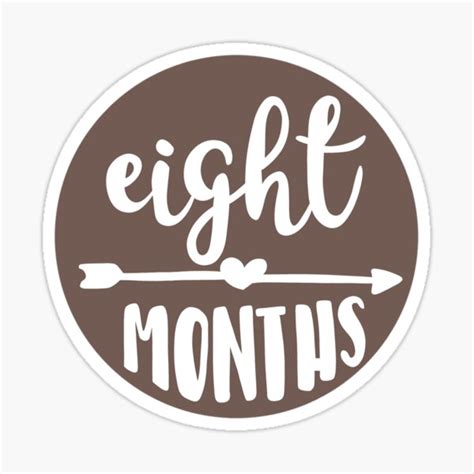 Eight Months Baby Milestones Sticker For Sale By Anagoldpez Redbubble