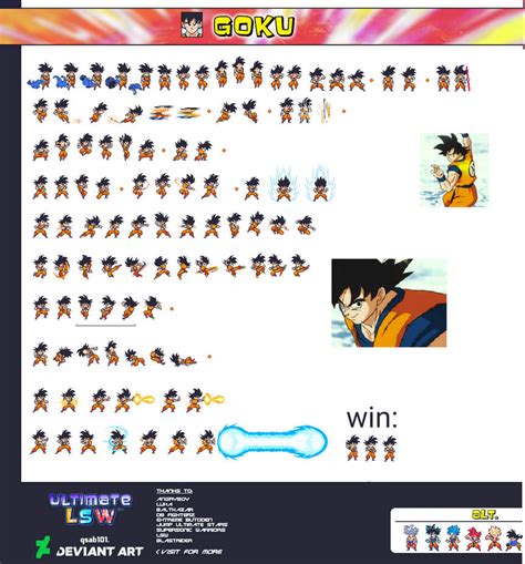 Goku Ulsw2 Dbs Broly Sprite Sheet By Contadodavid On Deviantart