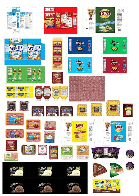 Printable Food Packaging Dollhouse Miniatures 112 Scale