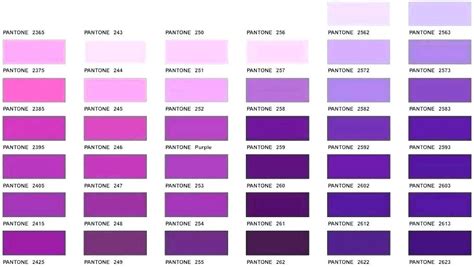 Pantone Colour Chart Purple Color Chart Pms Color Chart Pantone Color