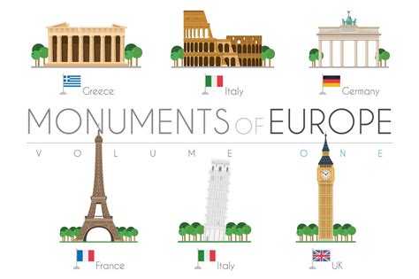 Vector Monuments Of Europe Vol 1 Creative Market