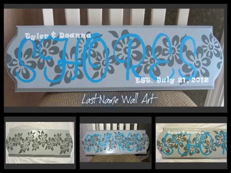 Last Name Wall Art For A Wedding T For A Friend Name Wall Art
