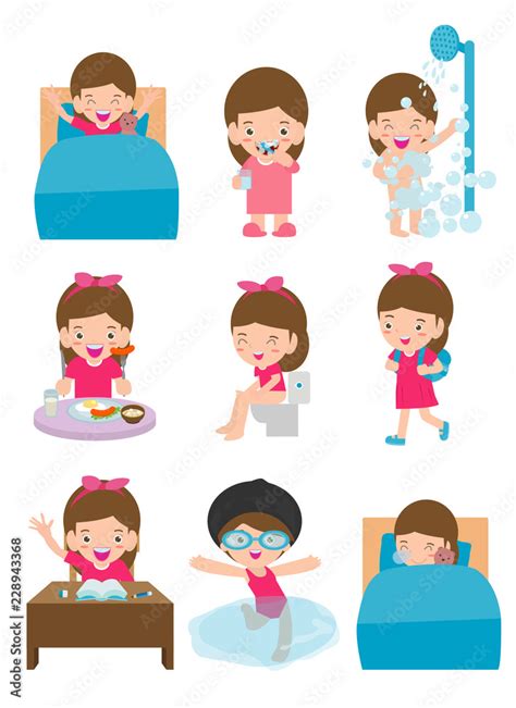 Daily Routine Clipart Pictures Free