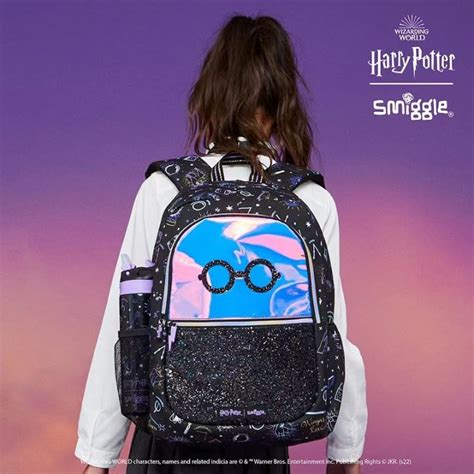 Smiggle Harry Potter Black Color Classic Backpack For Primary Children
