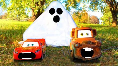 Halloween Disney Cars Lightning Mcqueen Mater Scared Biggest Ghost
