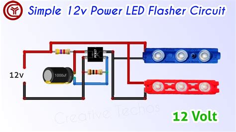 Simple Volt Led Flasher Circuit Youtube