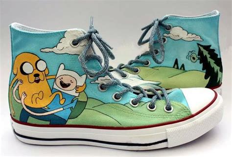 Adventure Time 2 Custom Converses Hand Painted Shoes For Fans And