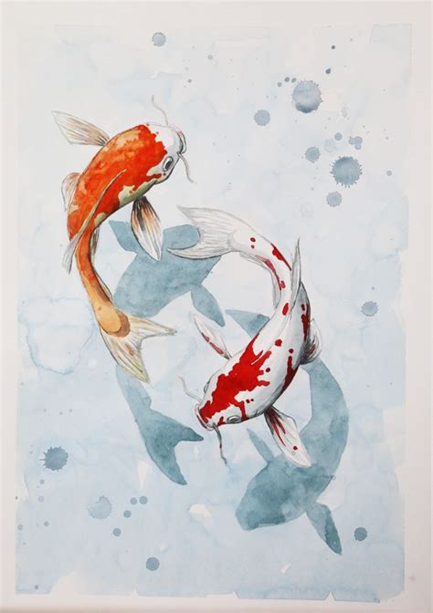 How To Paint A Koi Fish In Watercolour Koi Art Watercolor Art