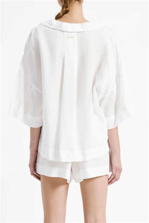 Nude Lucy Lounge Linen Shirt White Stylerunner