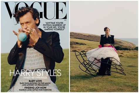 For his cover shoot, photographed by tyler mitchell, styles wears a variety of dresses and stereotypically feminine. Harry Styles and his Vogue dress trigger a debate about masculinity