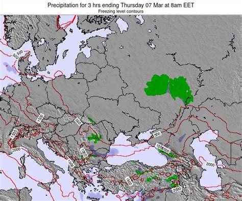 Ukraine Precipitation For 3 Hrs Ending Saturday 25 Mar At 8pm Eet