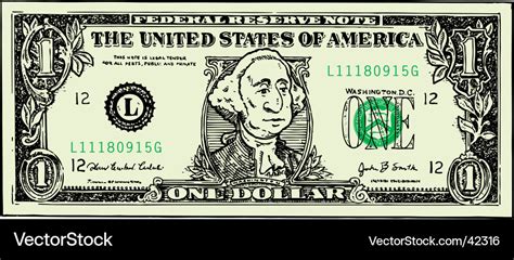 Dollar Bill Cartoon Royalty Free Vector Image Vectorstock