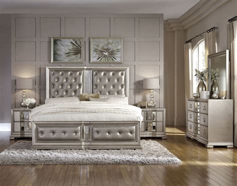 Buy products such as glory furniture louis phillipe king sleigh bed in cherry at walmart and save. Couture Platinum Birch Glam Bedroom Set California King ...