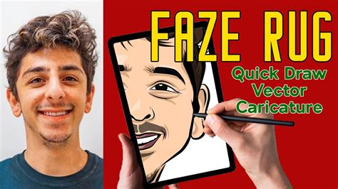 Faze Rug Quick Draw Vector Caricature Youtube