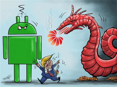 War Against Huawei Cartoon Movement