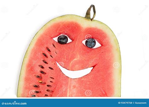 Funny Watermelon Face Stock Photo Image Of Creative 93479758