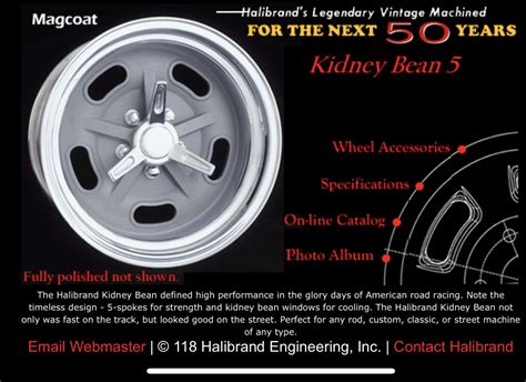 Halibrand Wheels Kidney Bean 5 Wheel Chevy Muscle Cars Wheel