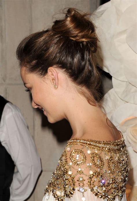 Olivia Wilde Top Knot Updo Casual Loose Bun Updo Hairstyle