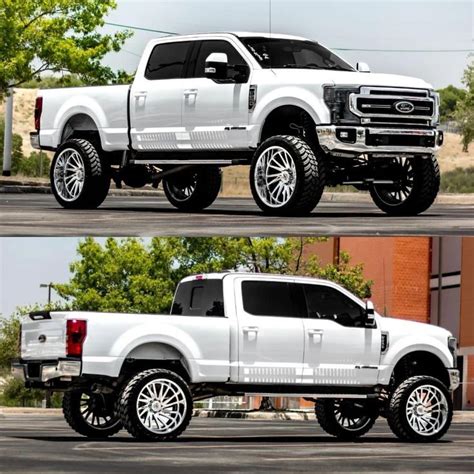 Ford Super Duty Equipped With A Fabtech 8 4 Link Lift Kit And Dirt