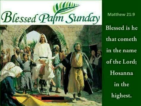 Blessed Palm Sunday Quote With Bible Verse Palm Sunday Quotes Palm