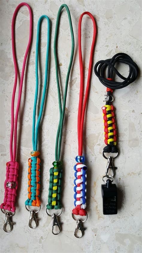 Paracord Lanyard With 12 Or 3 Colors Diy Lanyard Paracord Keychain