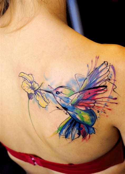 Colorful Humming Bird Tattoo For More Stunning And