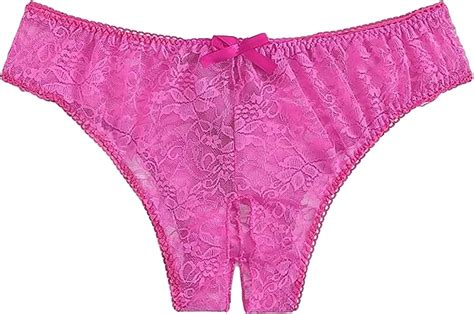Sexy Basics Thong Underwear Women Hollow Out Lace Hipster Panties Naughty Breathable