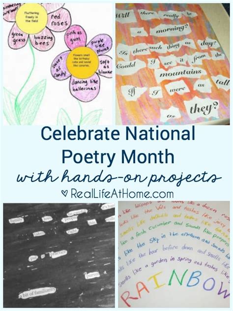 Celebrating National Poetry Month With Hands On Poetry Projects