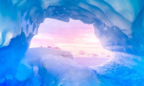 Blue Ice Cave Window View In Antarctica Ice Cave Ice Blue Ice Art