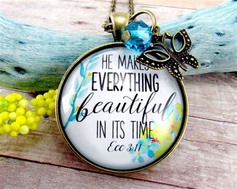He Makes Everything Beautiful In His Time Ecc 311 Bible Verse Etsy