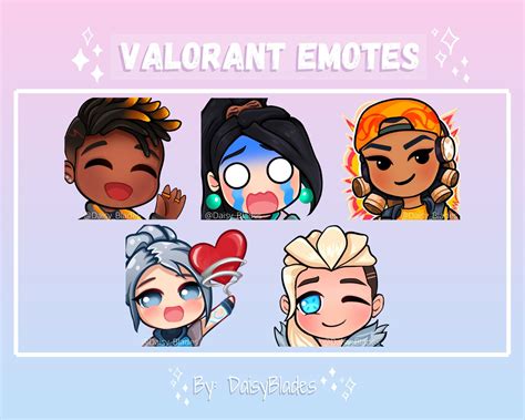 Premade Twitch Emotes 5 Valorant Characters Etsy Canada Game