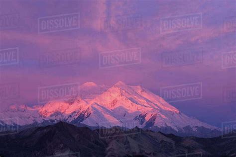 Sunrise At Mt Denali Or Mt Mckinley Tallest Mountain In North