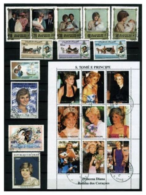 princess diana stamp collection 100 different stamps etsy