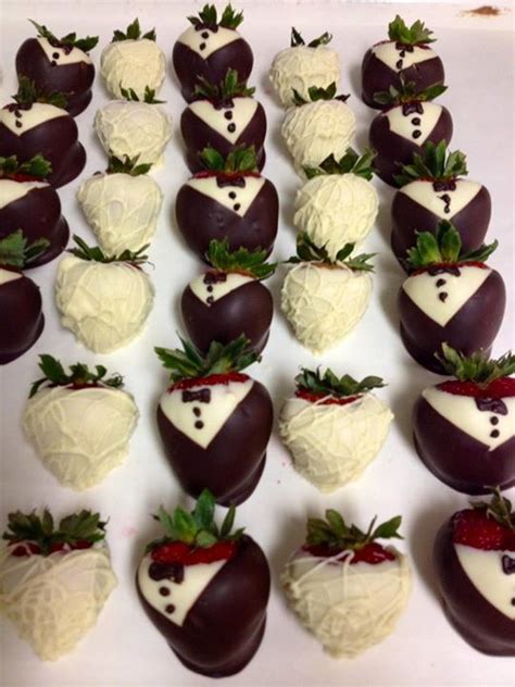 Bride And Groom Strawberries From Peters Chocolate Shoppe Chocolate