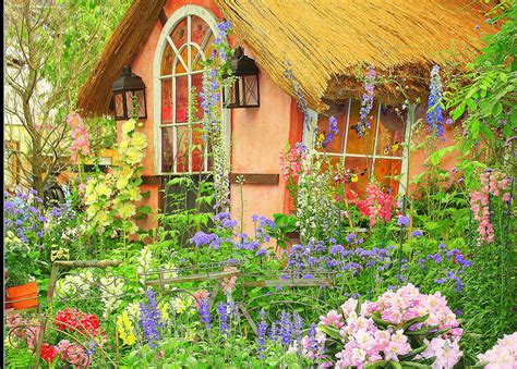 The English Cottage Spring Garden Photograph By Dora Sofia